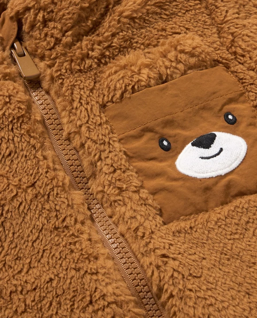 Blukids Newborn Baby Teddy Bear Soft Sweatshirt - Cozy & Cute Outfit