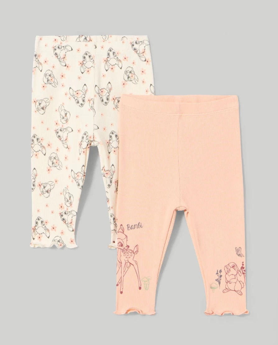 Blukids Newborn Baby Girl 2-Pack Cotina Leggings