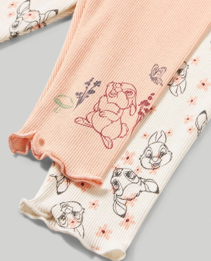 Blukids Newborn Baby Girl 2-Pack Cotina Leggings