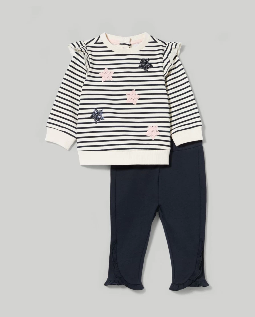 Blukids Newborn Pure Cotton Jogging Set - Soft Sweatshirt & Pants for Babies
