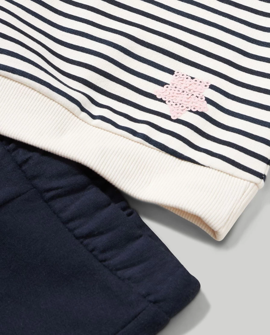 Blukids Newborn Pure Cotton Jogging Set - Soft Sweatshirt & Pants for Babies