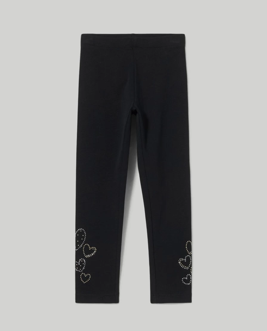 Blukids Girls' Sparkly Rhinestone Brushed Fleece Leggings for Kids - Soft & Stylish Winter Pants