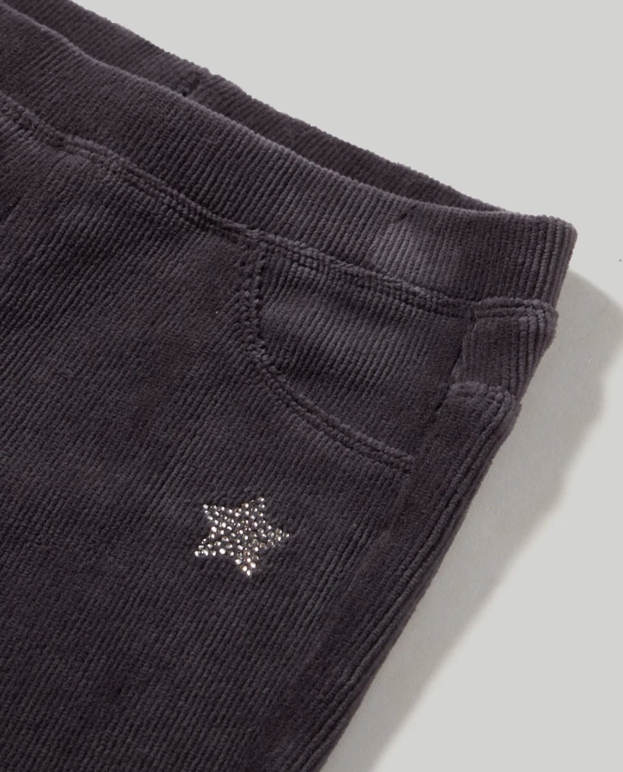 Blukids Newborn Rhinestone Ribbed Leggings for Babies - Sparkling Comfort & Style