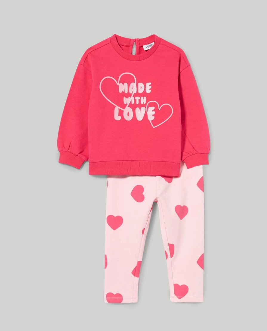 Blukids Newborn Baby Girl Jogging Set - Stretch Cotton Comfort Outfit