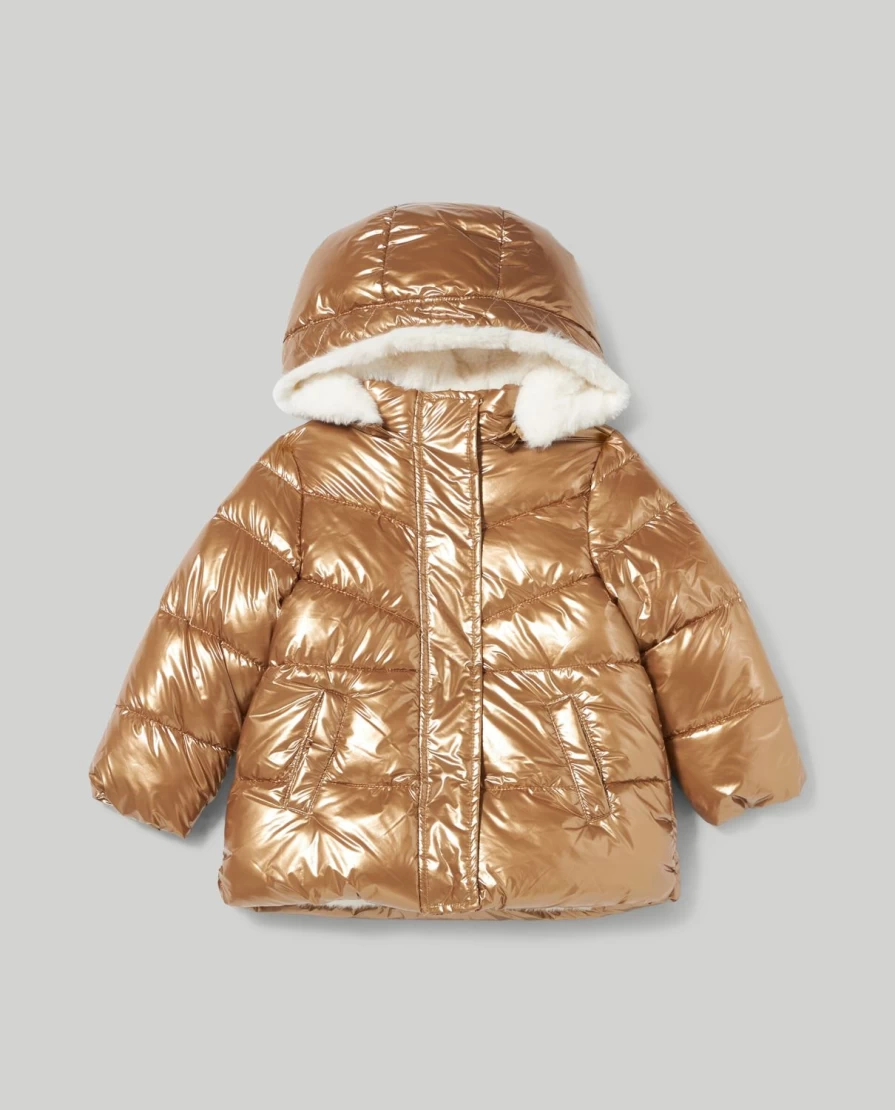 Blukids Newborn Eco Fur Lined Padded Jacket - Soft Warm Winter Coat for Babies