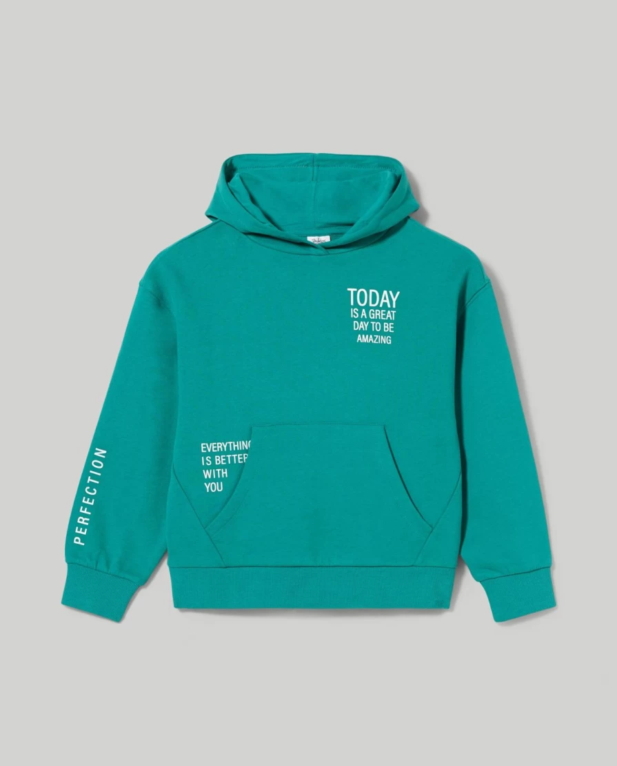 Blukids Youth Pure Cotton Hooded Sweatshirt for Boys and Girls