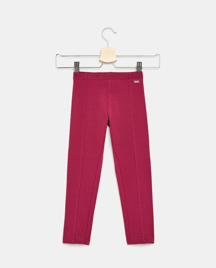 "Blukids Girls' Stretch Cotton Tight Trousers for Children - Comfortable & Stylish"
