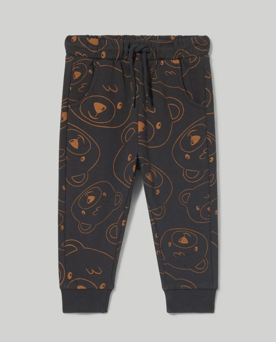 Blukids Newborn Pure Cotton Jogger Pants with Cute Print - Soft Baby Boy Girl Joggers