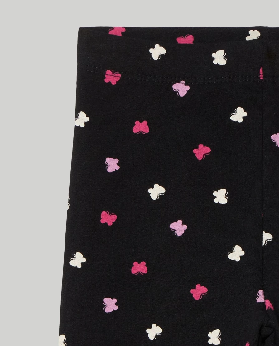 Blukids Girls' Printed Stretch Fleece Leggings for Kids - Soft & Comfortable Children's Winter Pants
