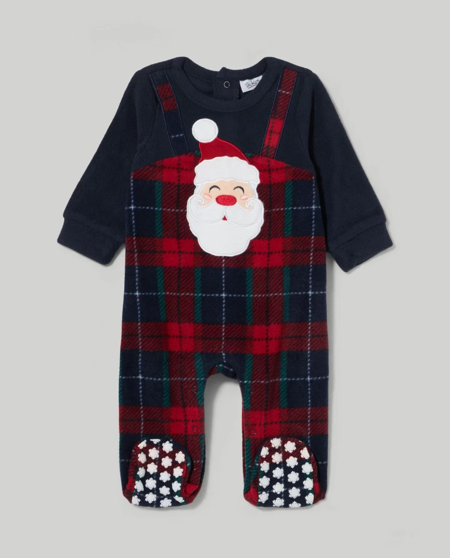 Blukids Baby Fleece Christmas Romper for Newborns – Cozy Holiday Outfit for Infants