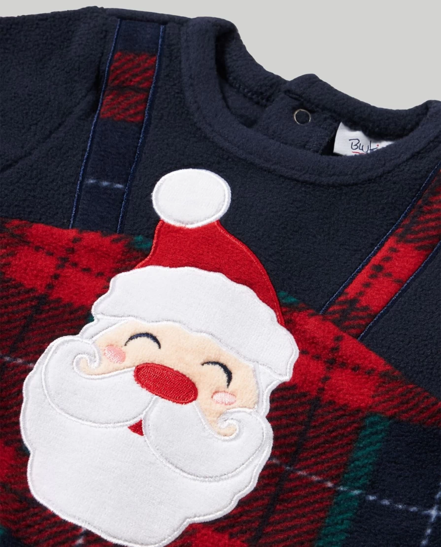 Blukids Baby Fleece Christmas Romper for Newborns – Cozy Holiday Outfit for Infants