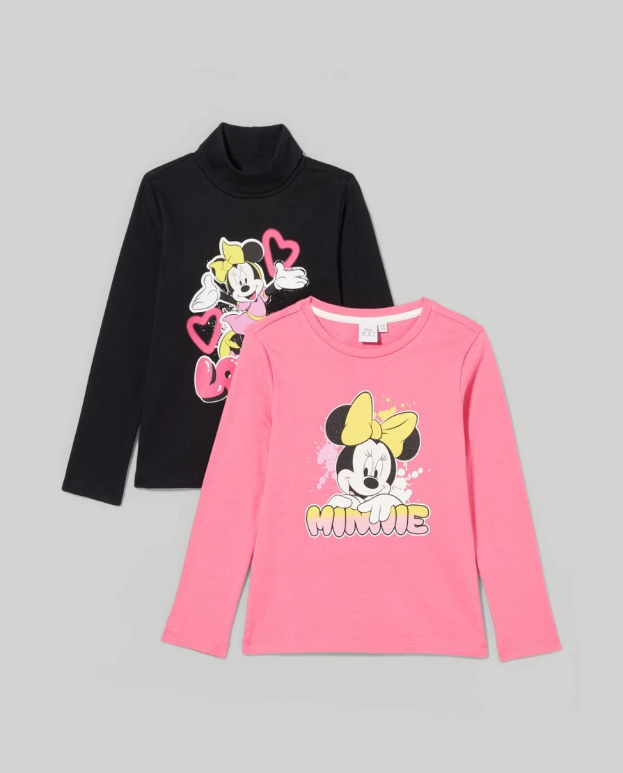 "Blukids Girls' 2-Pack Pure Cotton Interlock T-Shirts & Turtlenecks Set"