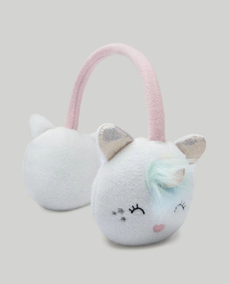 Blukids Kids' Unicorn Earmuffs - Soft Faux Fur Winter Headband for Girls & Boys