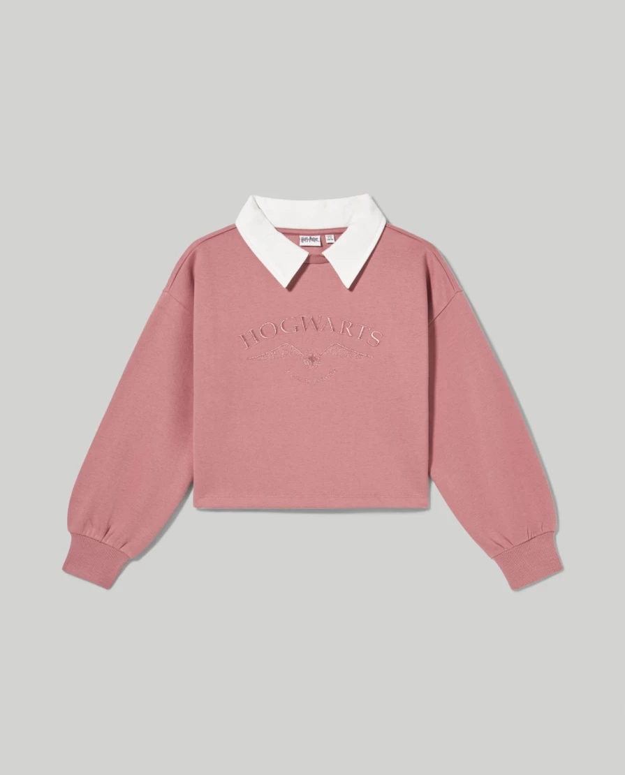 Blukids Youth Girls' Brushed Cotton Sweatshirt - Soft Casual Pullover for Teens