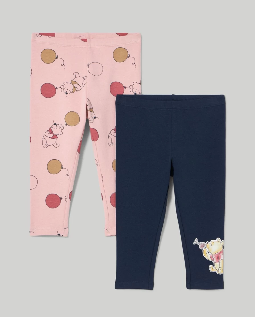 Blukids Newborn Baby Girls 2-Pack Stretch Cotton Leggings