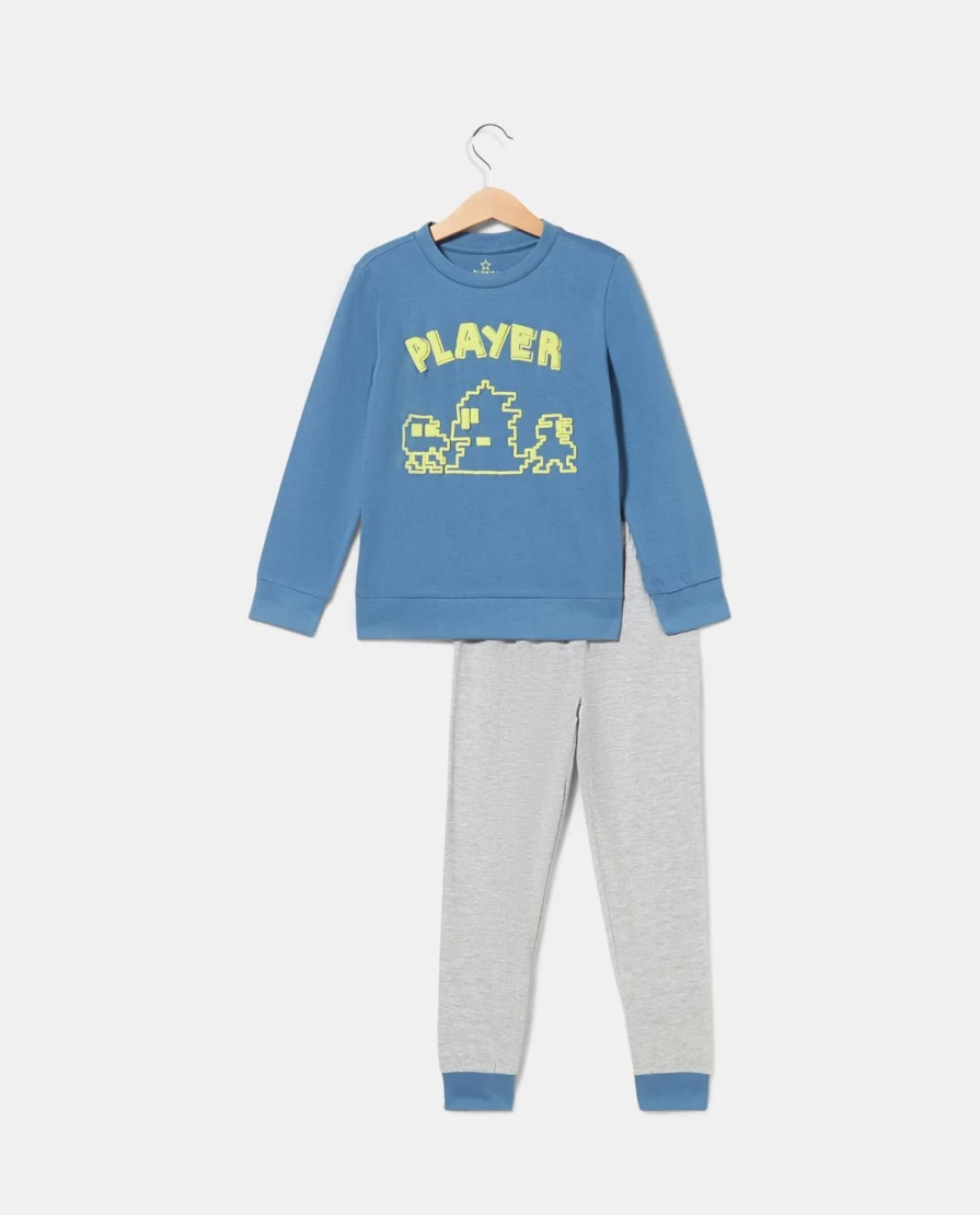 Blukids Kids' 100% Cotton Long Pajama Set - Soft & Comfortable Children's Sleepwear