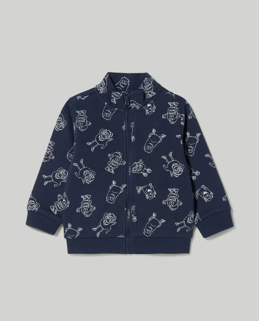 Blukids Newborn Zip-Up Cotton Sweatshirt – Soft & Comfortable Baby Hoodie