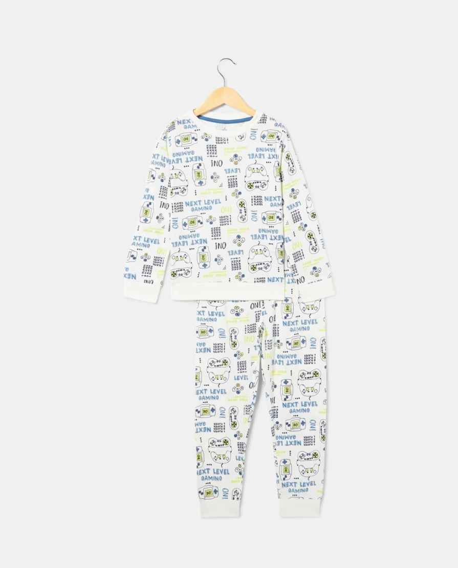 Blukids Kids' 100% Cotton Long Pajama Set - Soft & Comfortable Children's Sleepwear