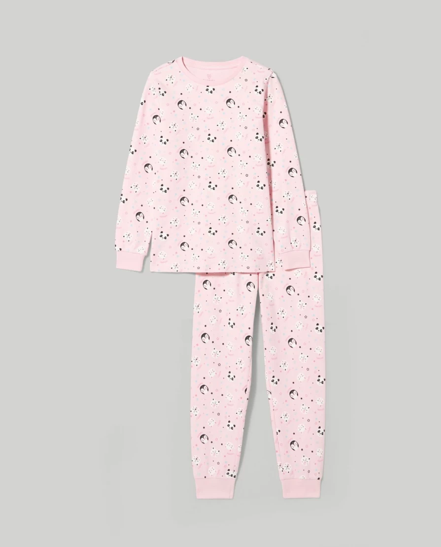 Blukids Girls' Long Pure Cotton Pajamas - Comfortable Children's Sleepwear