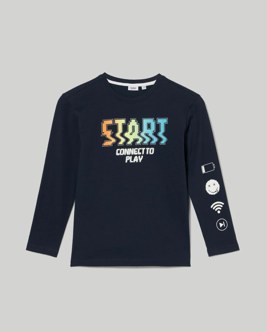 Blukids Youth Pure Cotton T-Shirt with Fun Boy Prints - Comfortable Kids Tee
