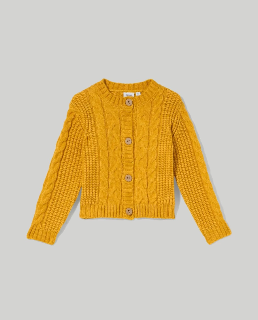 Blukids Girls' English Knitted Cardigan for Children - Cozy & Stylish Kids Sweater
