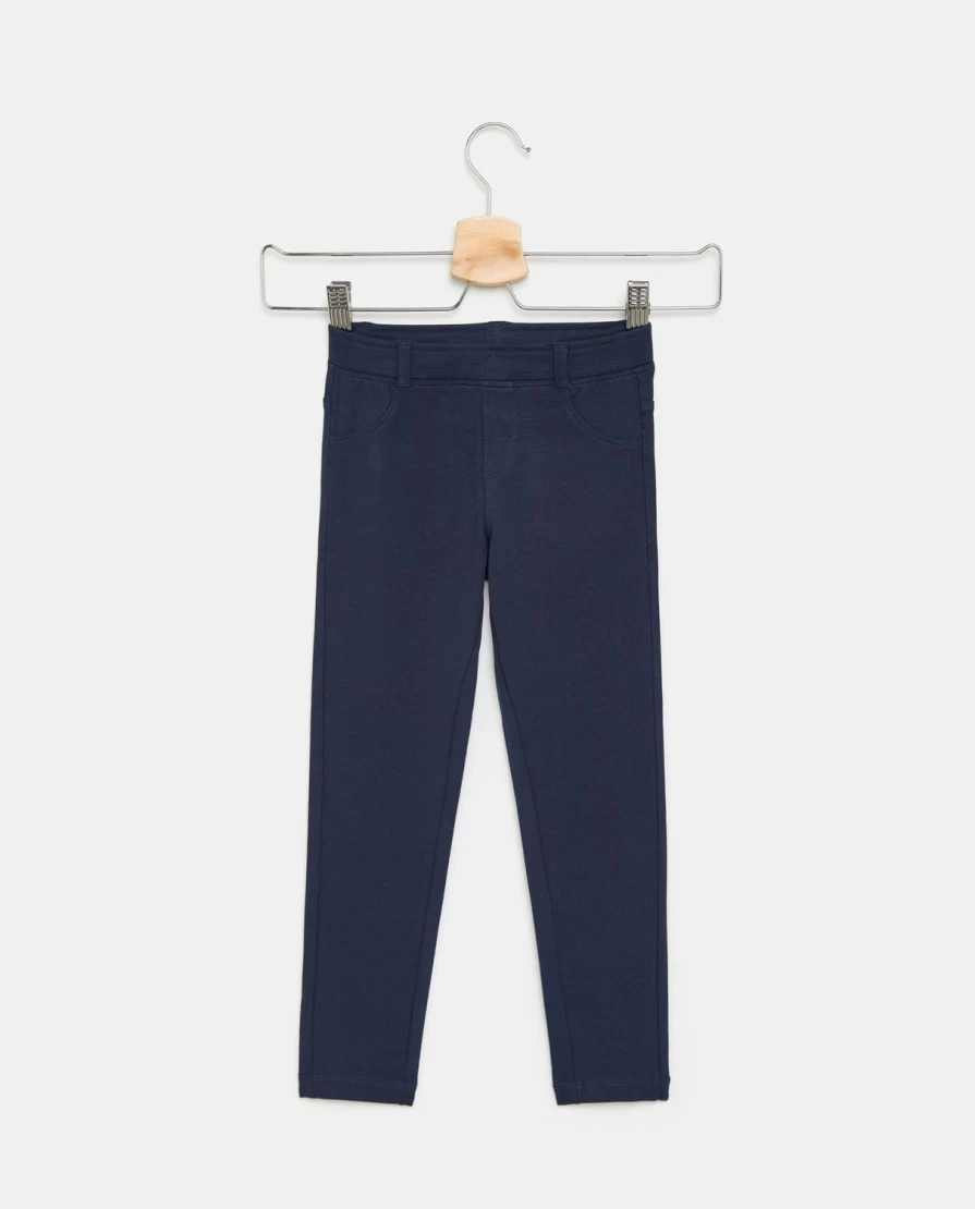 Blukids Girls' Lightweight Stretch Cotton Fleece Treggings - Comfortable Kids Leggings