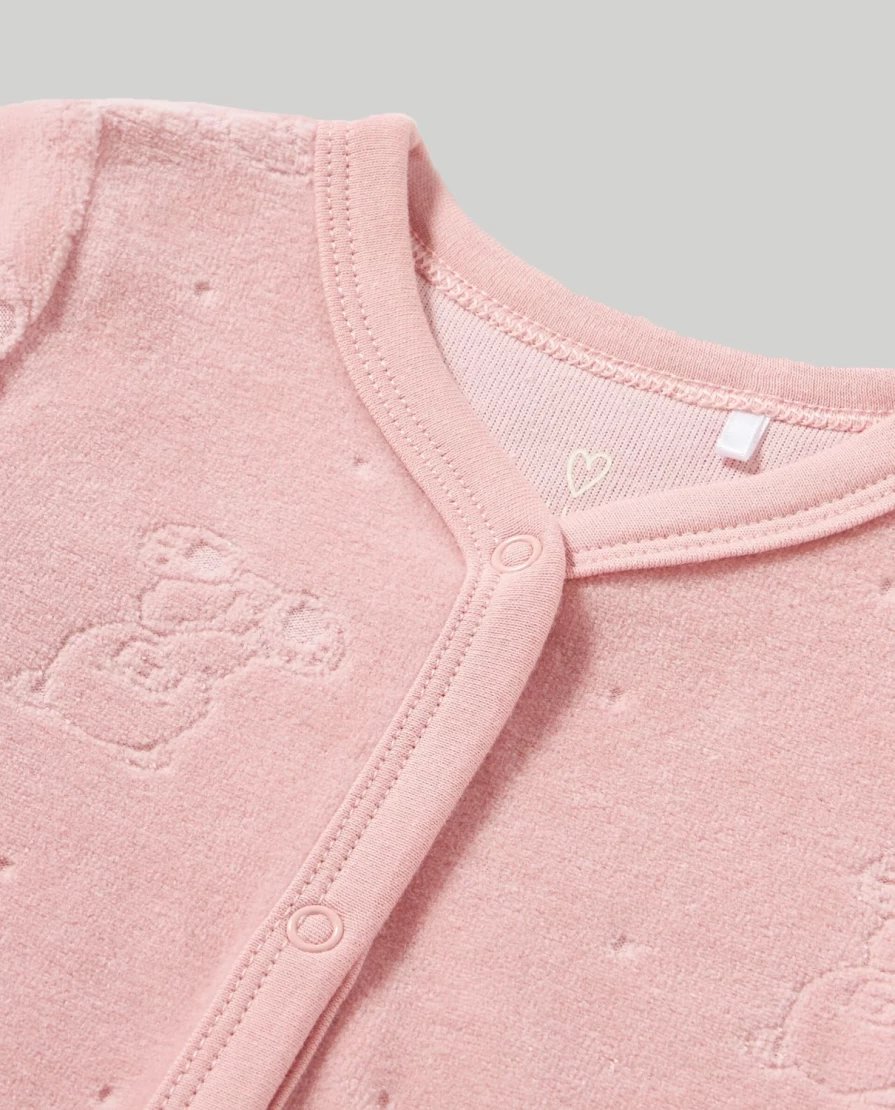 Blukids Newborn Velor Onesie - Soft & Cozy Baby Romper for Birth