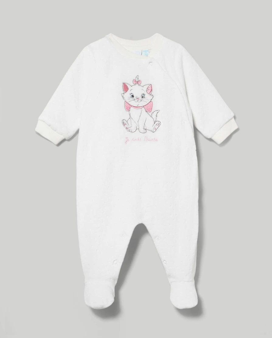 Blukids Baby Chenille Romper with Embroidery - Soft Unisex Jumpsuit for Newborns