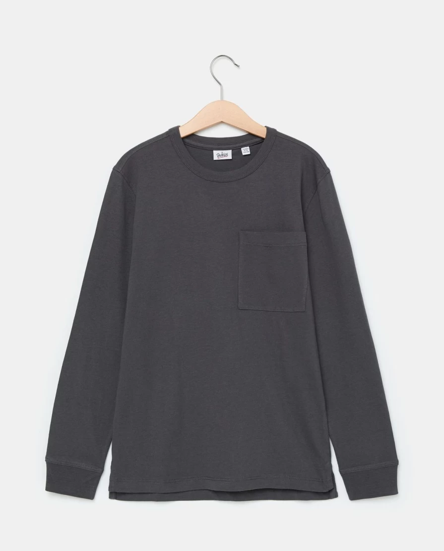 "Blukids Youth Pure Cotton Crew-Neck Pocket T-Shirt for Boys"
