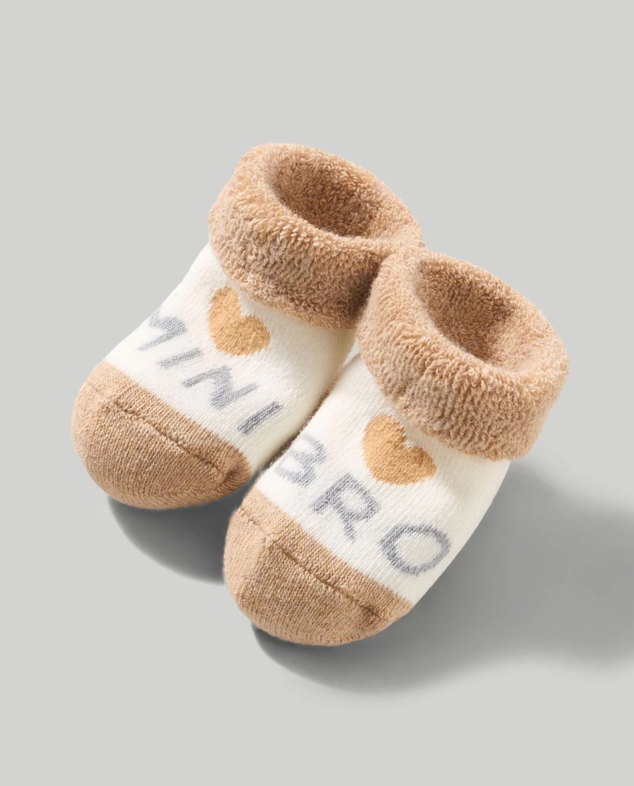 Blukids Organic Cotton Terry Socks for Newborns - Soft Baby Socks for Birth
