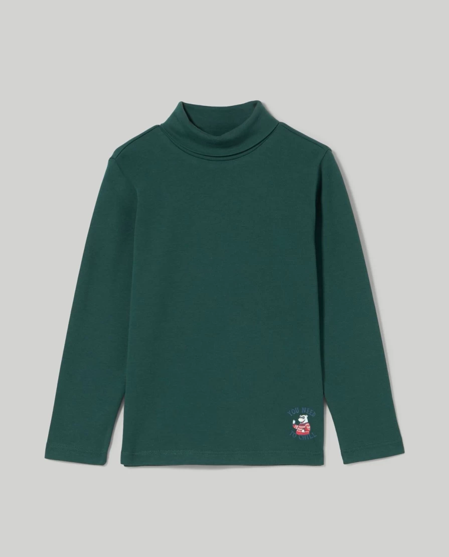 Blukids Children's Pure Cotton Soft Turtleneck Top for Boys and Girls