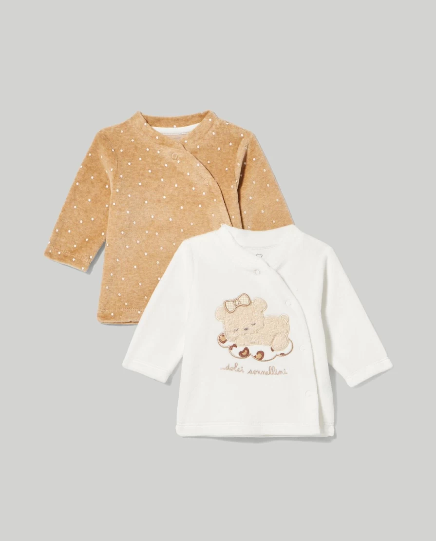 Blukids Newborn Baby Girl Chenille T-Shirt 2-Pack