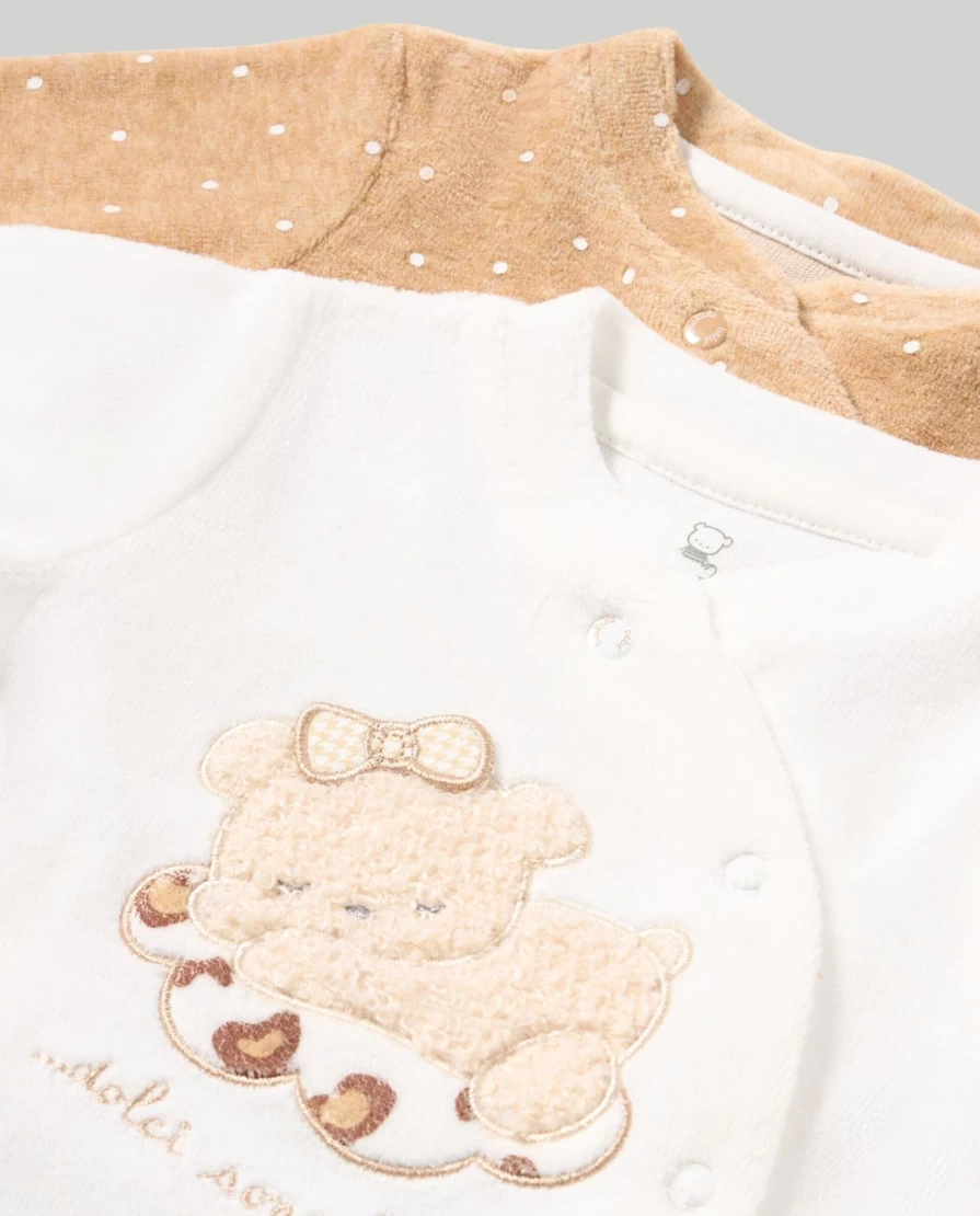 Blukids Newborn Baby Girl Chenille T-Shirt 2-Pack