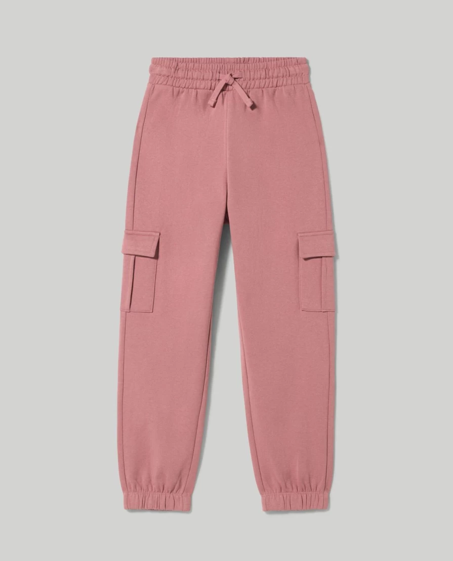 Blukids Youth Girls' Cargo Fit Brushed Cotton Trousers - Comfortable & Stylish Casual Pants