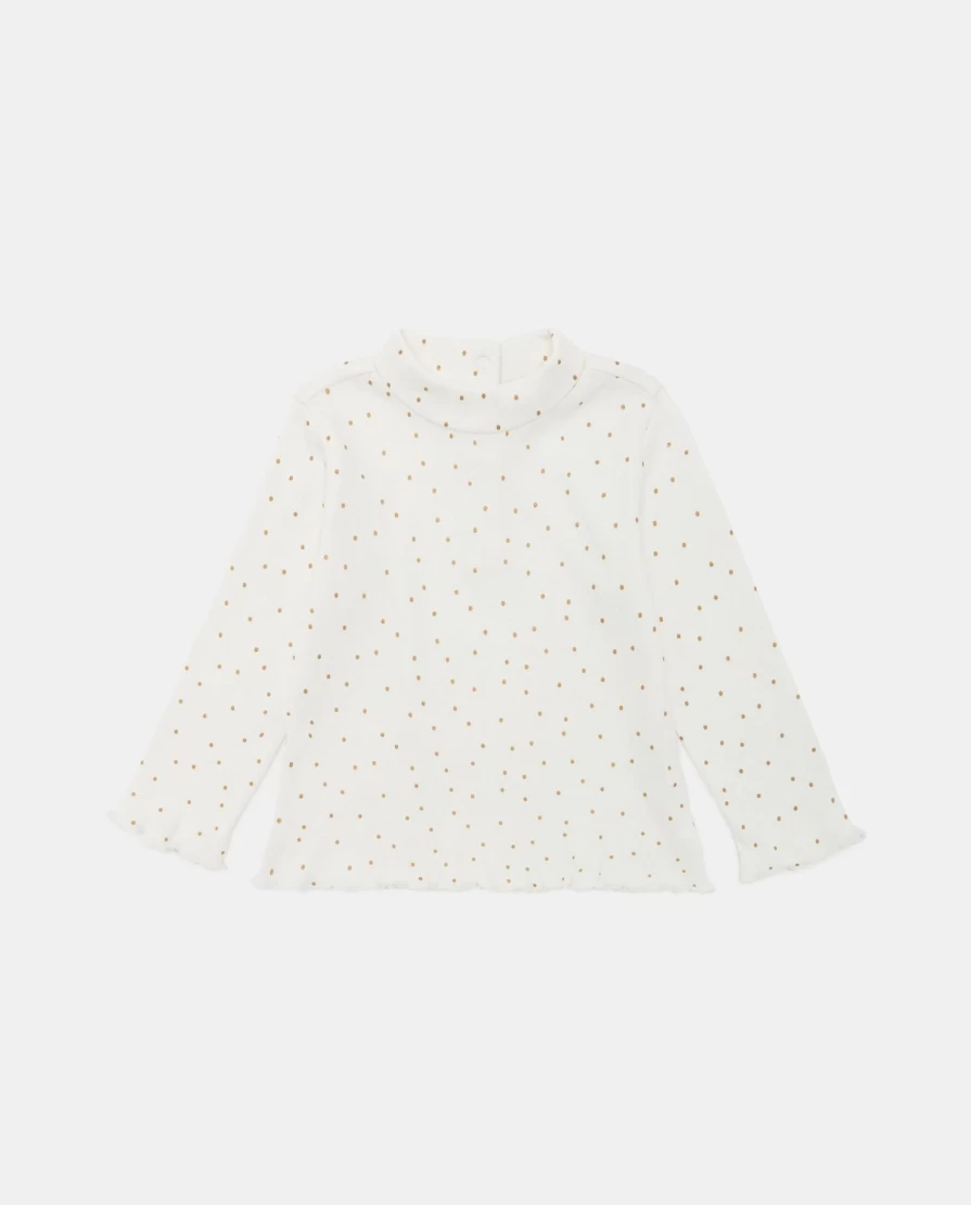 Blukids Newborn Baby Girls Long Sleeve High Neck Cotton T-Shirt