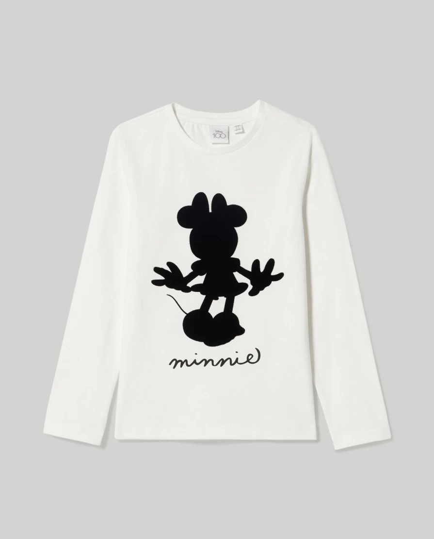 Blukids Girls' Stretch Cotton T-Shirt with Flock Print - Comfortable Kids' Tee