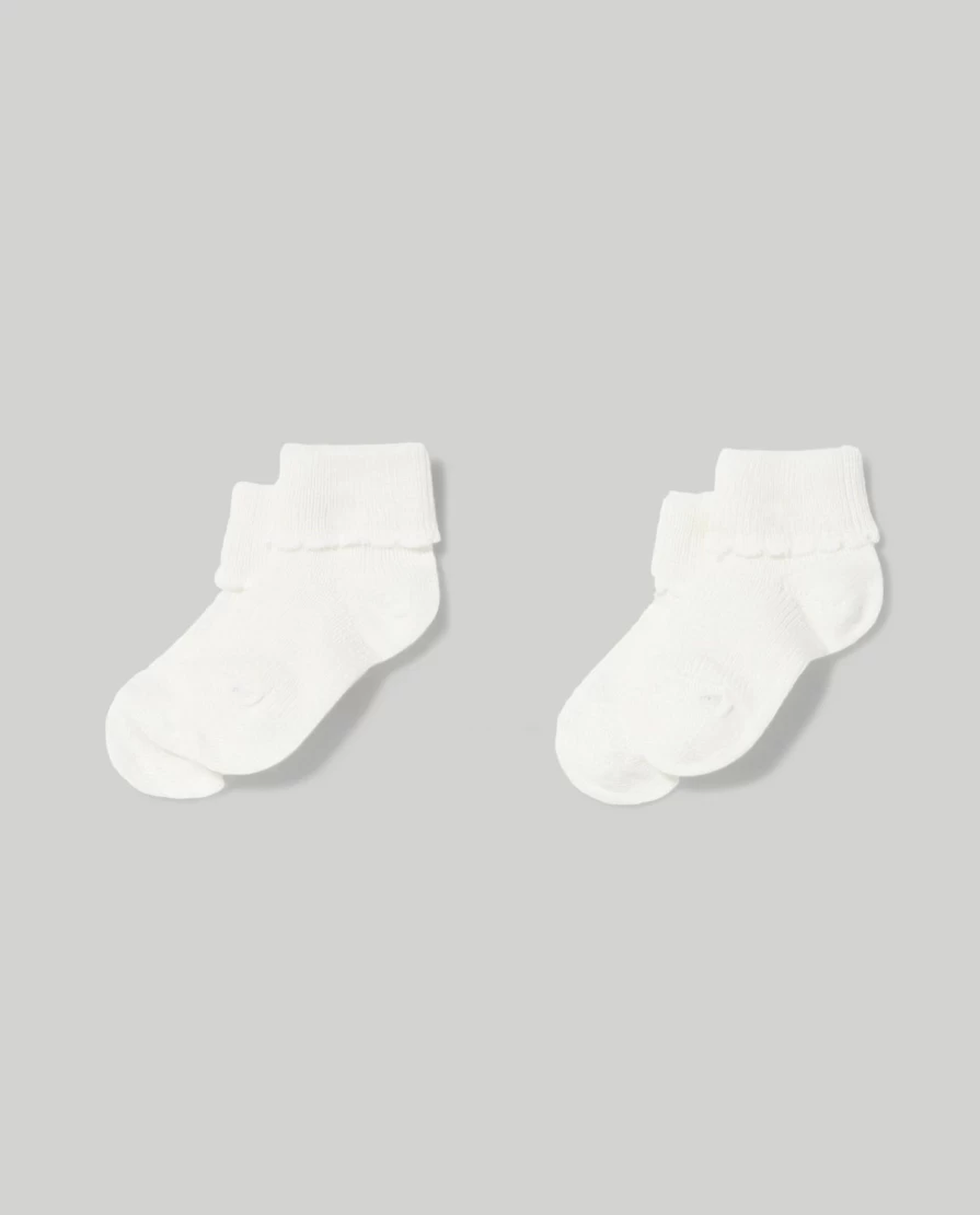 Blukids Newborn Baby Socks Pack of 2 - Italian Made Soft Cotton Blend for First Days