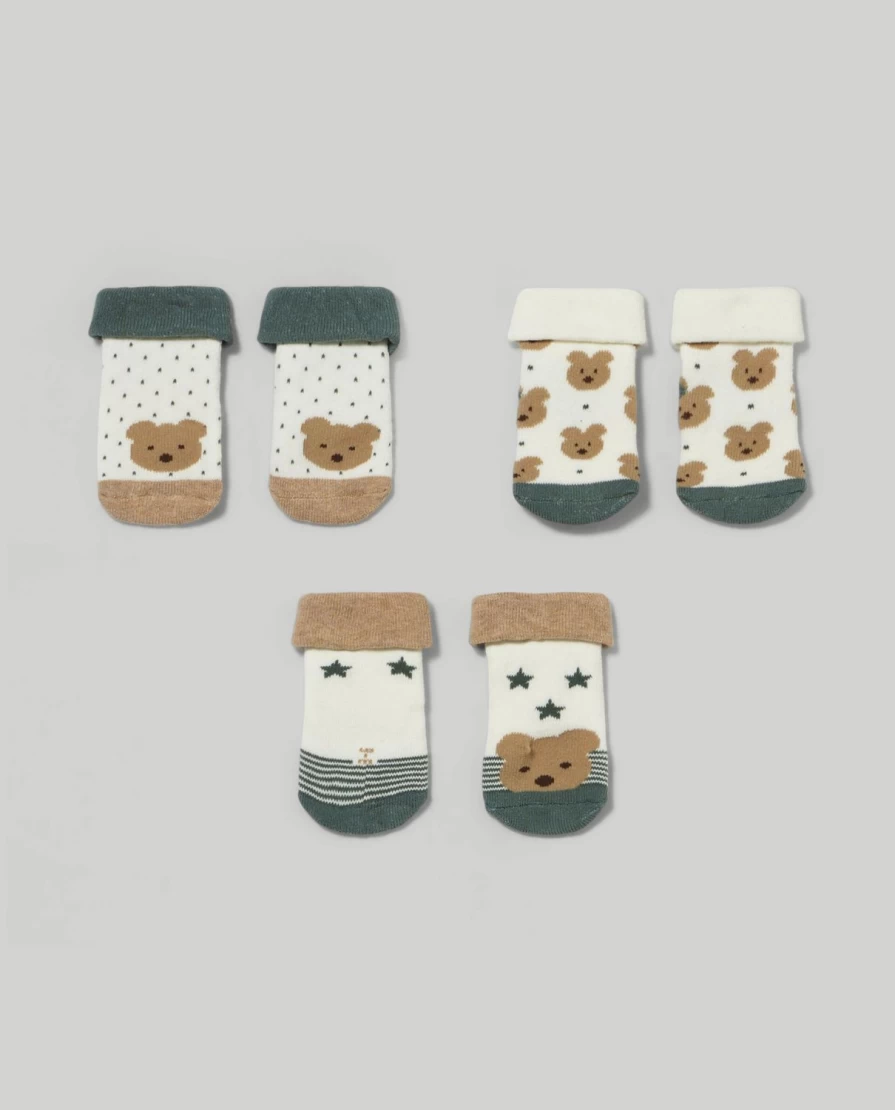 Blukids Pack Of 2 Newborn Anti-Slip Socks For Babies - Soft Non-Skid Infant Socks