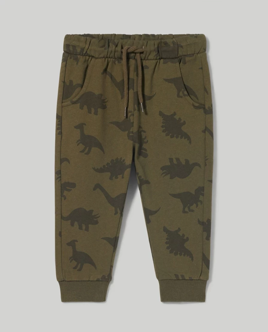 Blukids Newborn Pure Cotton Jogger Pants with Adorable Baby Print - Soft & Comfortable