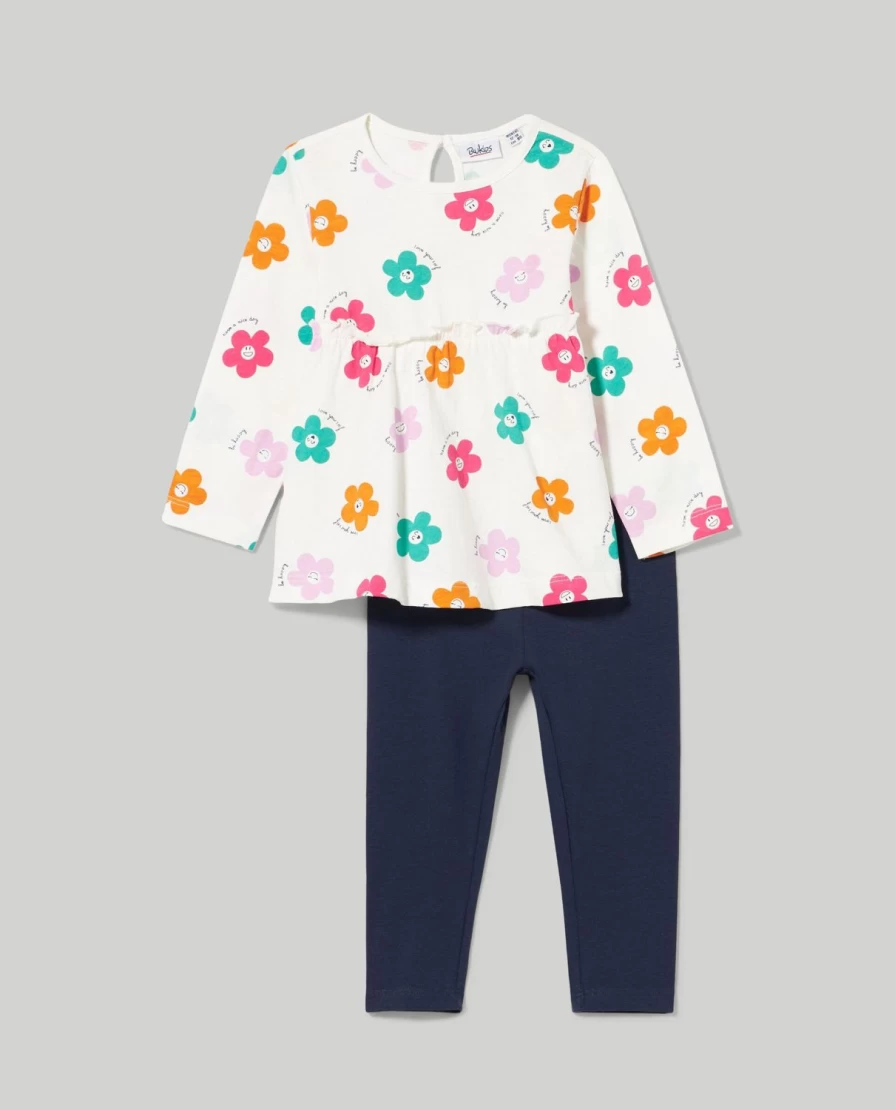 Blukids Newborn Baby Girls Cotton Jogging Set With Ruffles - Soft & Comfortable Outfit