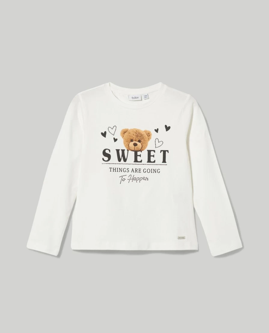 Blukids Girls' Stretch Cotton T-Shirt - Soft Comfortable Kids Tee for Children