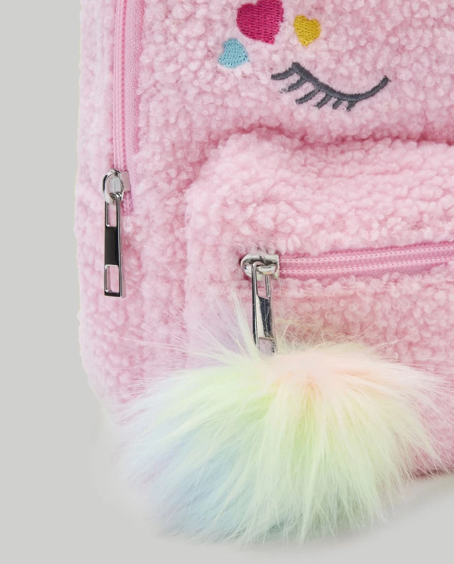 Blukids Kids Faux Fur Backpack - Soft Plush Animal Print School Bag for Boys & Girls