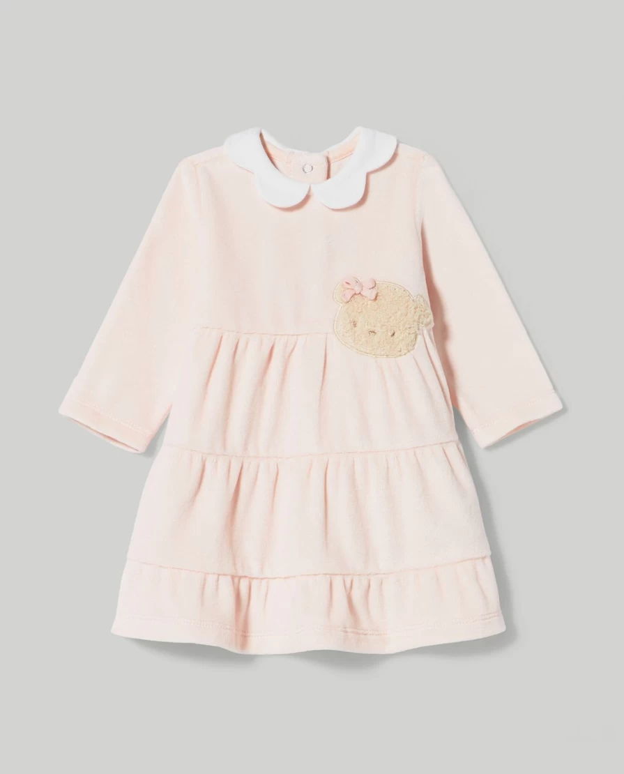 Blukids Newborn Baby Girl's Flounced Chenille Dress - Soft & Elegant Outfit