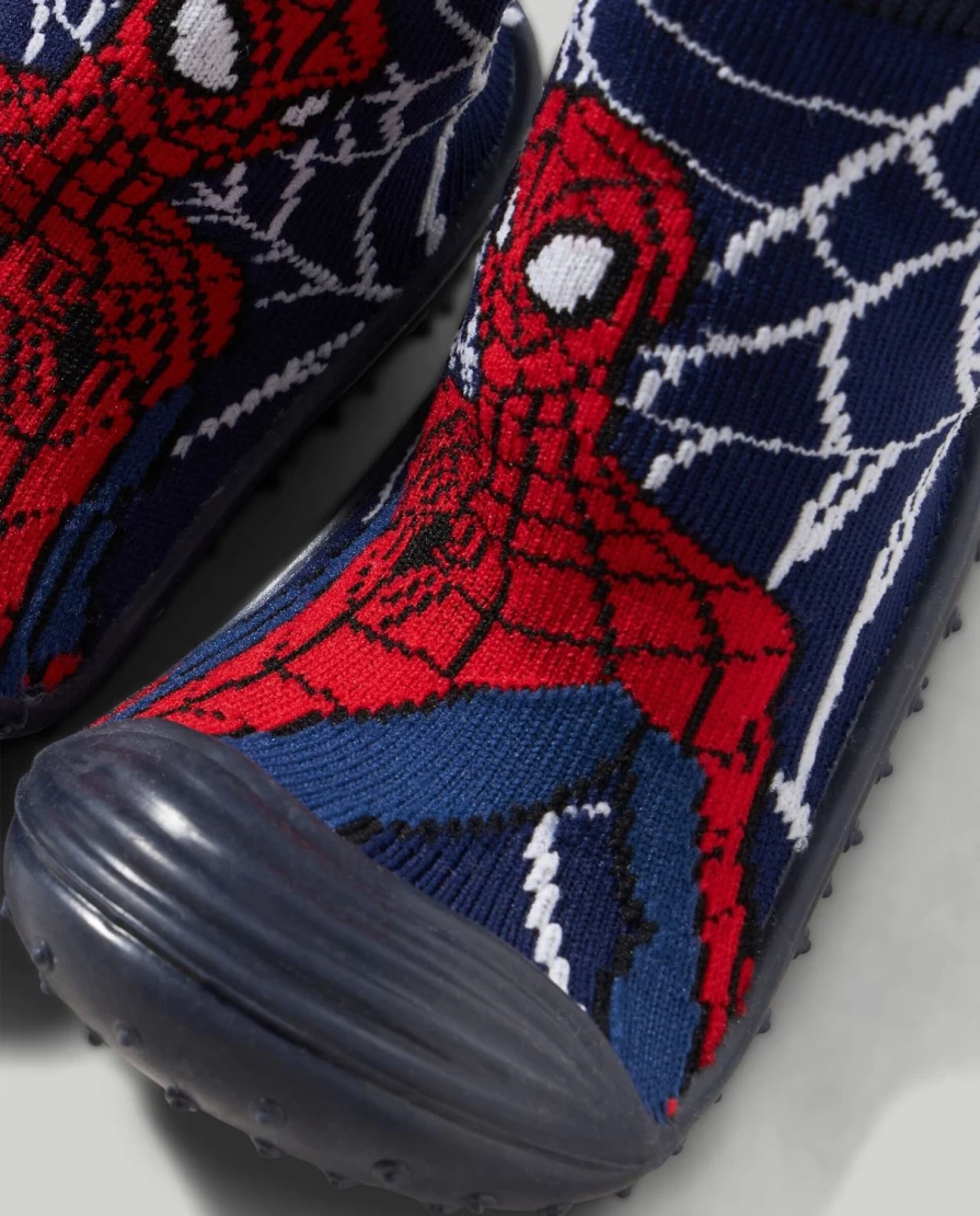 Blukids Spider-Man Non-Slip Socks for Kids - Marvel Superhero Grip Soles Children's Ankle Socks