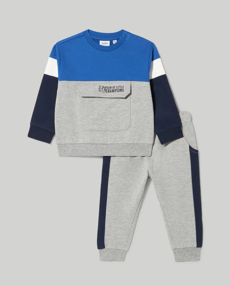 Blukids Newborn Baby Boys Girls Cotton Jogging Sweatshirt Set Casual Outfit