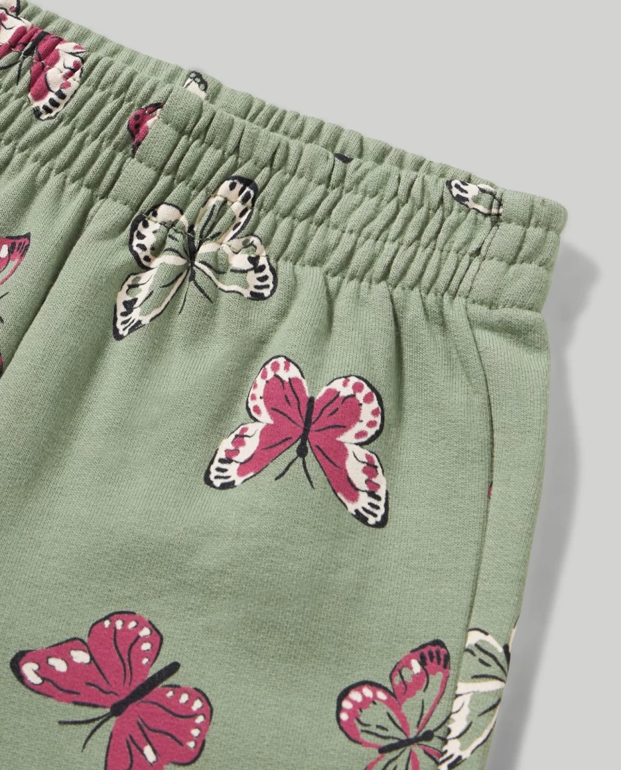 Blukids Newborn Baby Girl's Soft French Terry Cotton Trousers