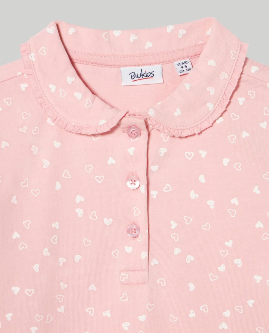 Blukids Girls' Long Sleeve Polo Shirt for Children - Comfortable & Stylish Kids Top