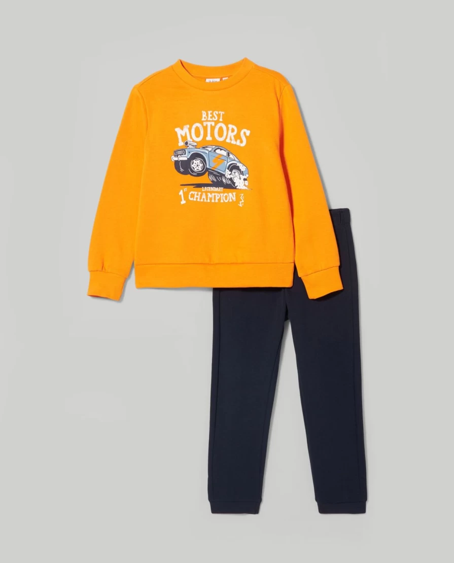 "Blukids Pure Cotton Boys Jogging Set - Comfortable Kids Activewear"