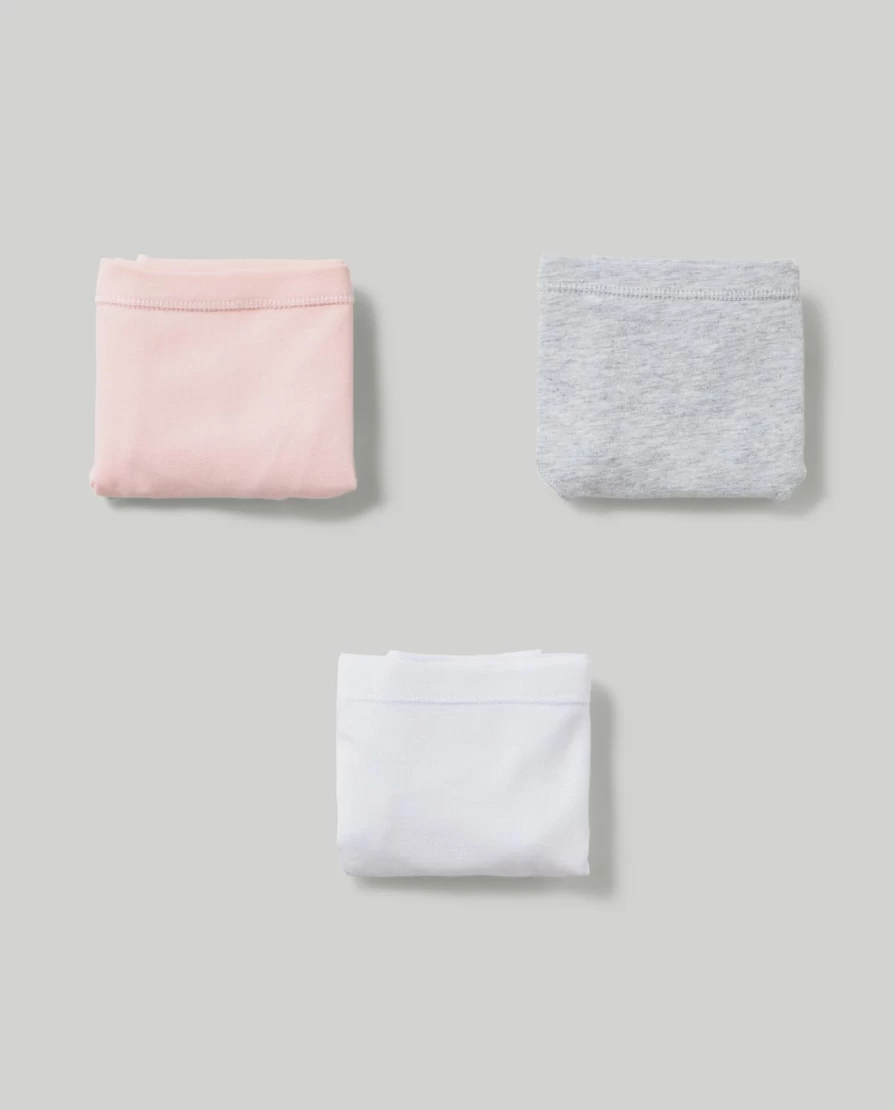 Blukids 3-Pack Girls' Soft Stretch Cotton Underwear | Comfortable Kids' Briefs