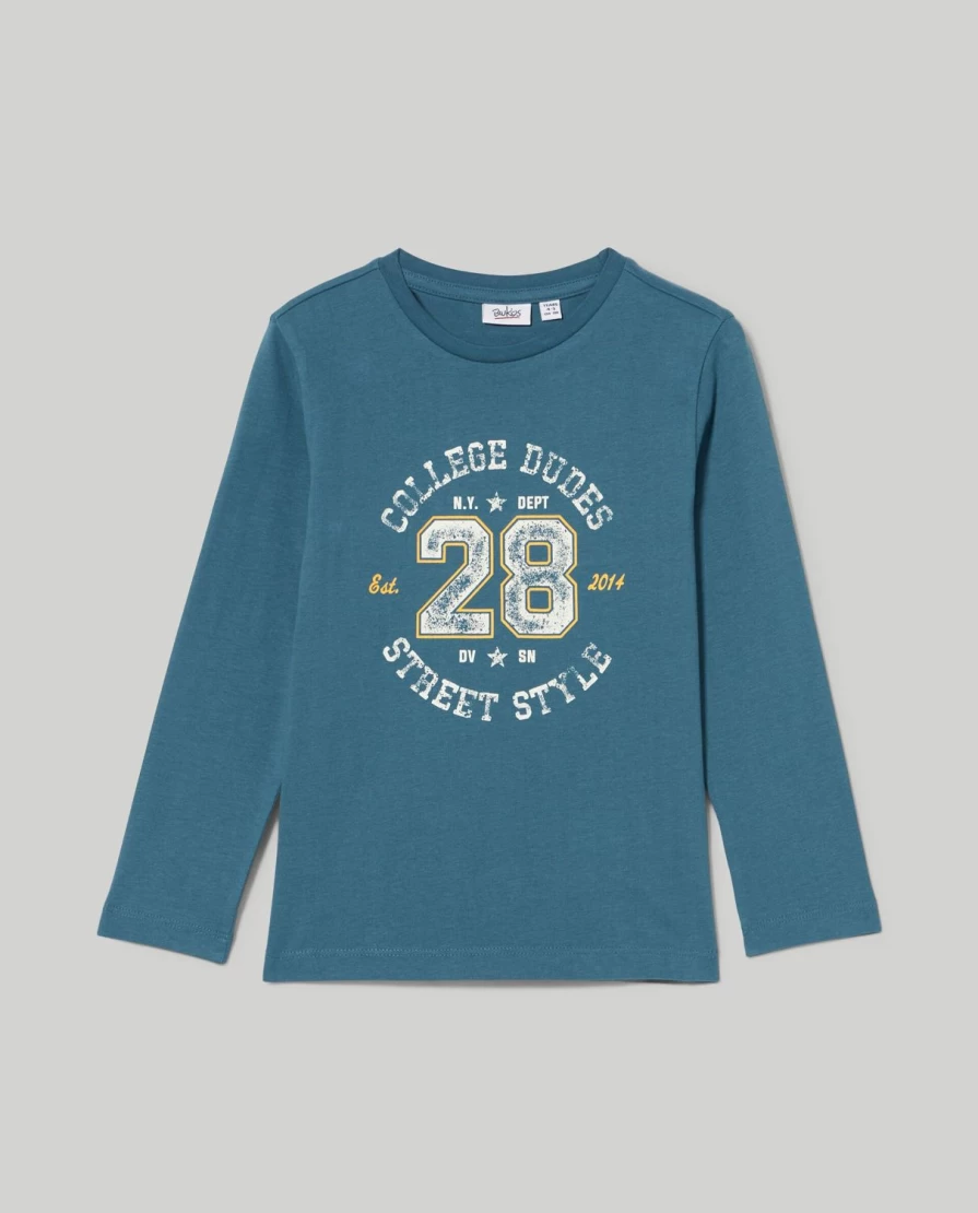 Blukids Children's Long Sleeve 100% Cotton T-Shirt for Boys and Girls